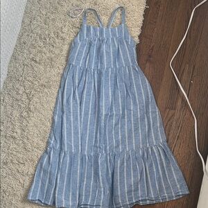 Cat & Jack Blue and White Striped Kids Dress